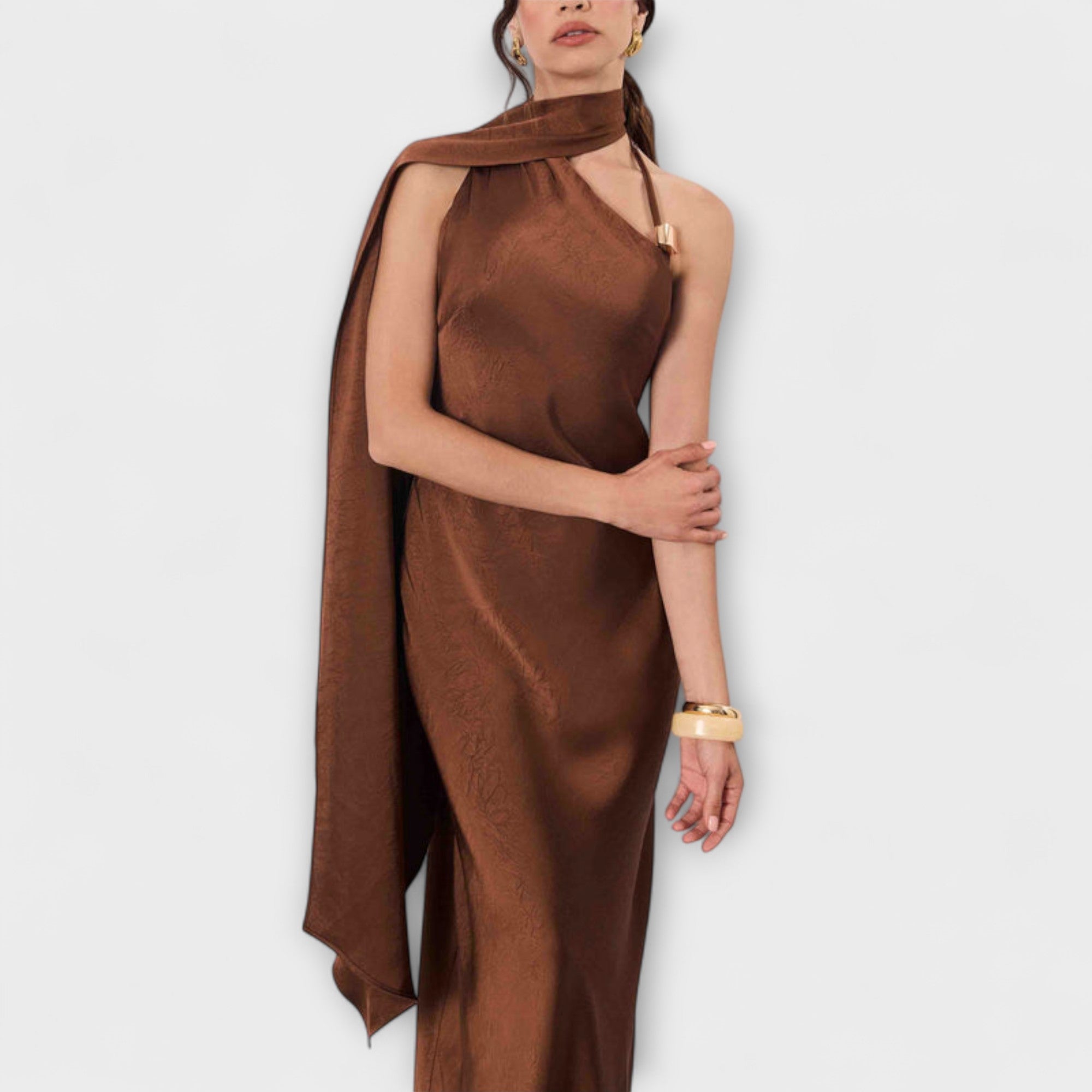 Azura - Chic Maxi Dress in Satin