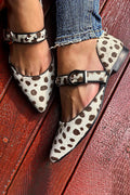 STUDDED MARY JANE FLATS