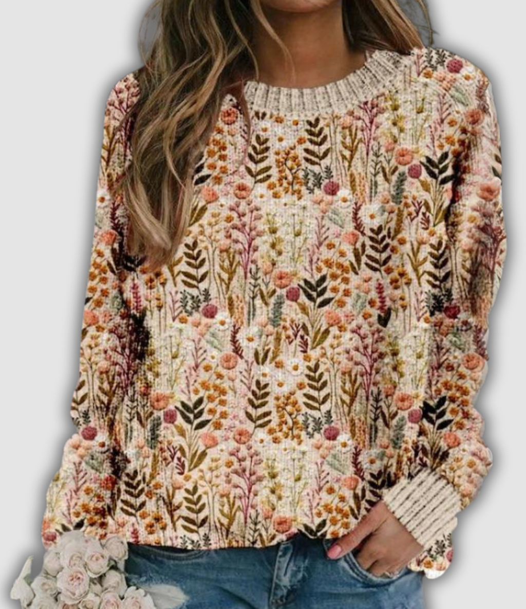Coralie | Jacquard Retro Sweater