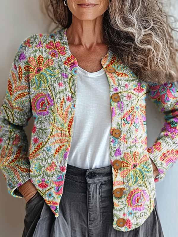 Cardigan Chic Soraya à Motif Pastel
