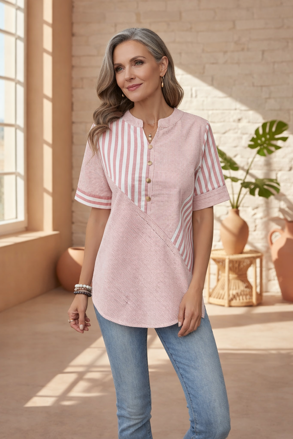 Maveline - Classic Striped Top
