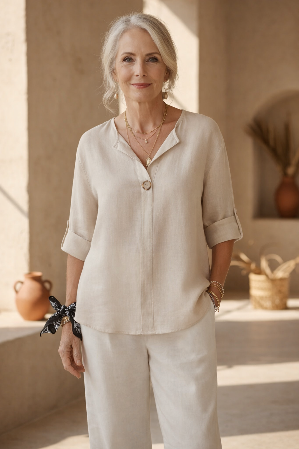 Luna - Casual V-Neck Blouse
