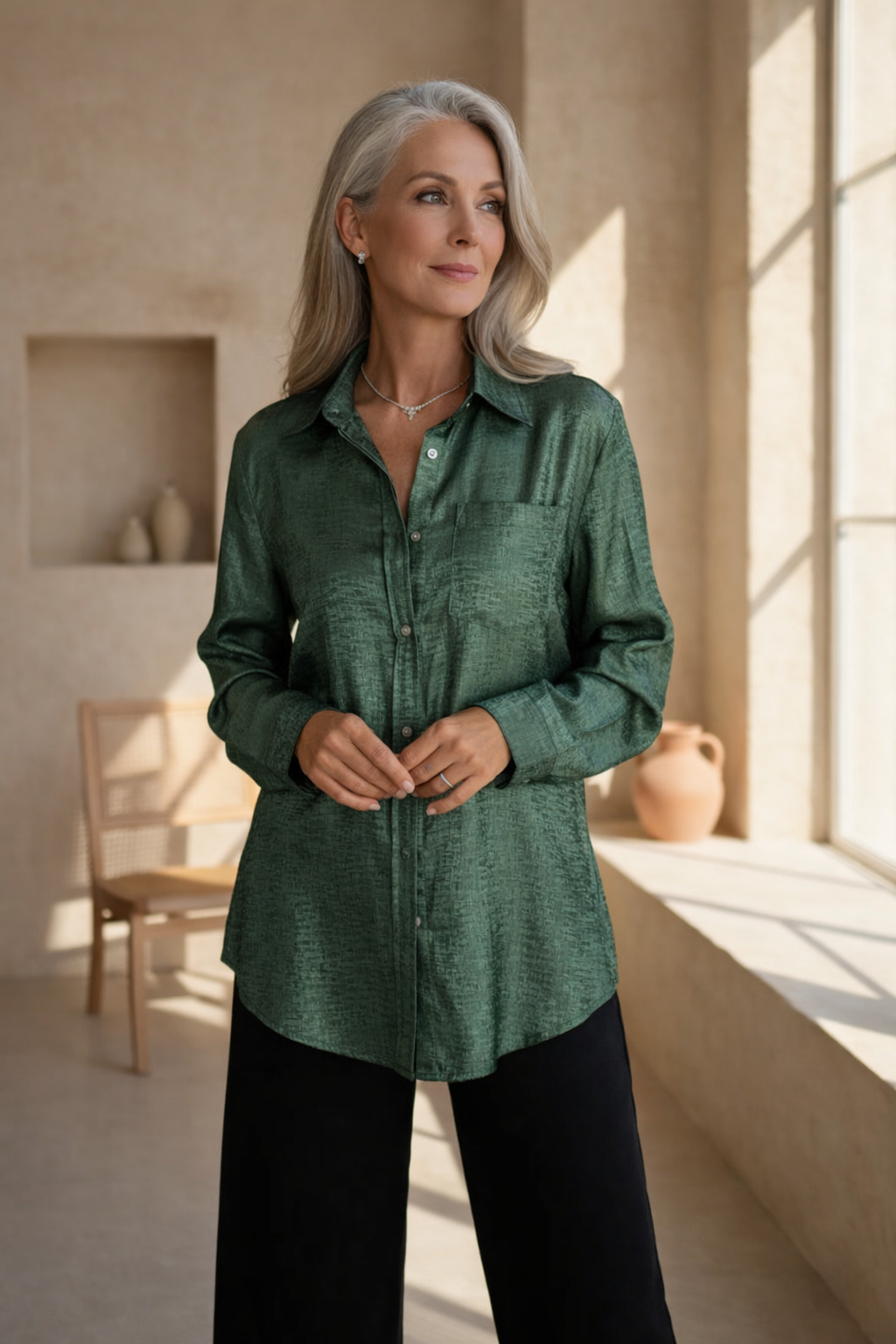 Louella - Chic Shimmer Shirt
