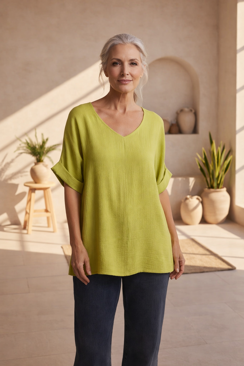 Daniela - Comfy Casual V-Neck Top