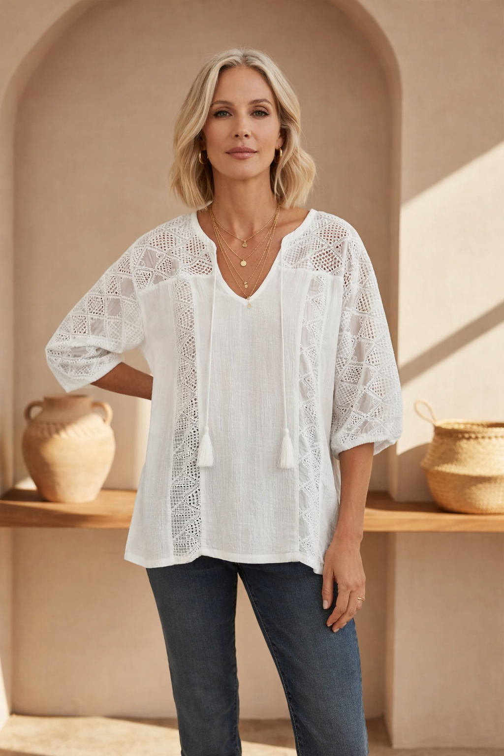 Auralee - Chic Accent Blouse