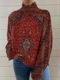 Vintage Knit Turtleneck Sweater - Cozy Wool Blend for Men & Women