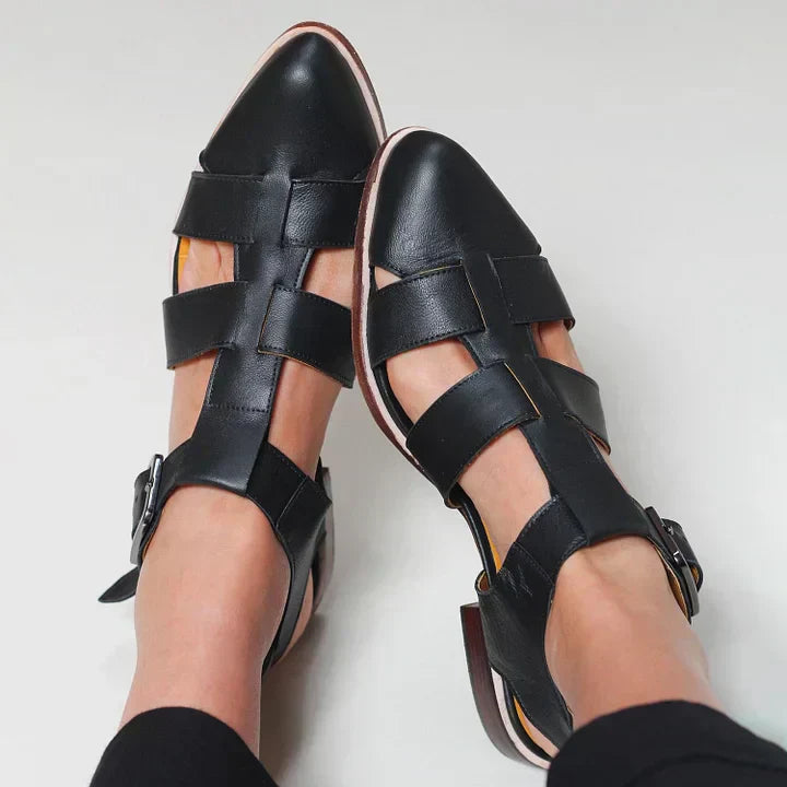 Alicia | Sandales plates tissées