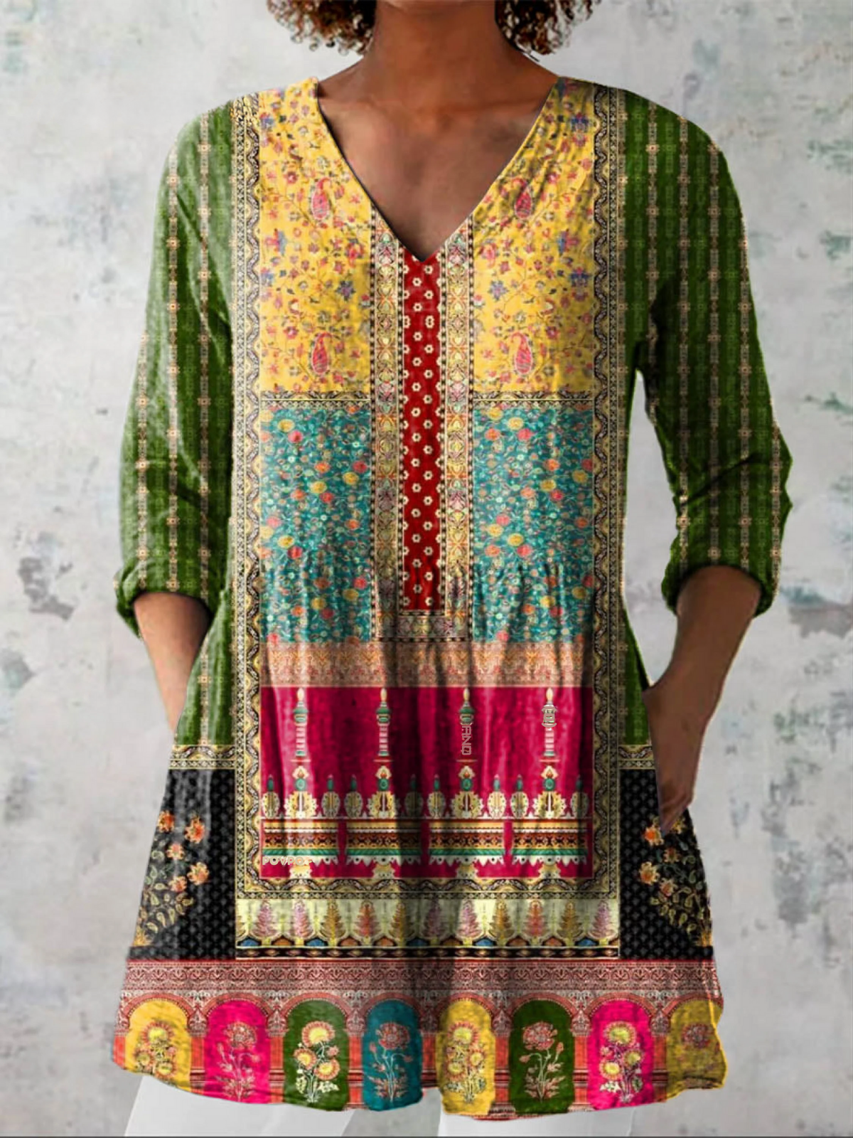 Jacinda | Long Blouse with V-Neck