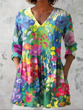 Cali | Long Blouse with V-Neck