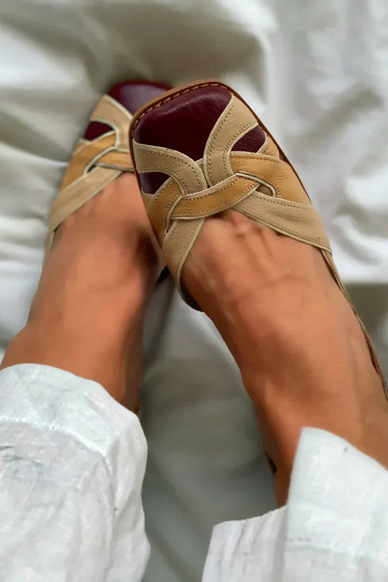 Amara | Chaussons à enfiler bicolores