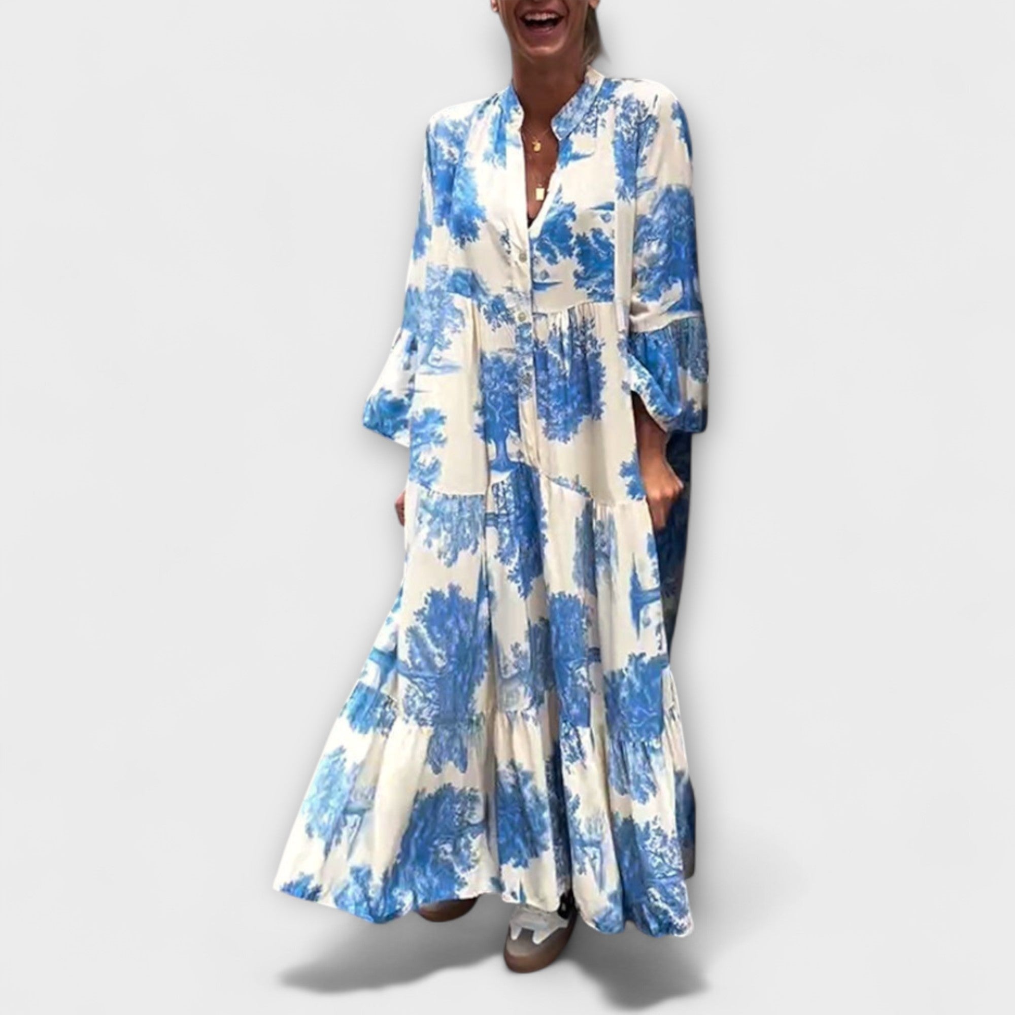Nerina - Elegant Floral Maxi Dress