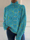 Knit Turtleneck Pullover Sweater - Cozy Wool Blend for Ultimate Comfort