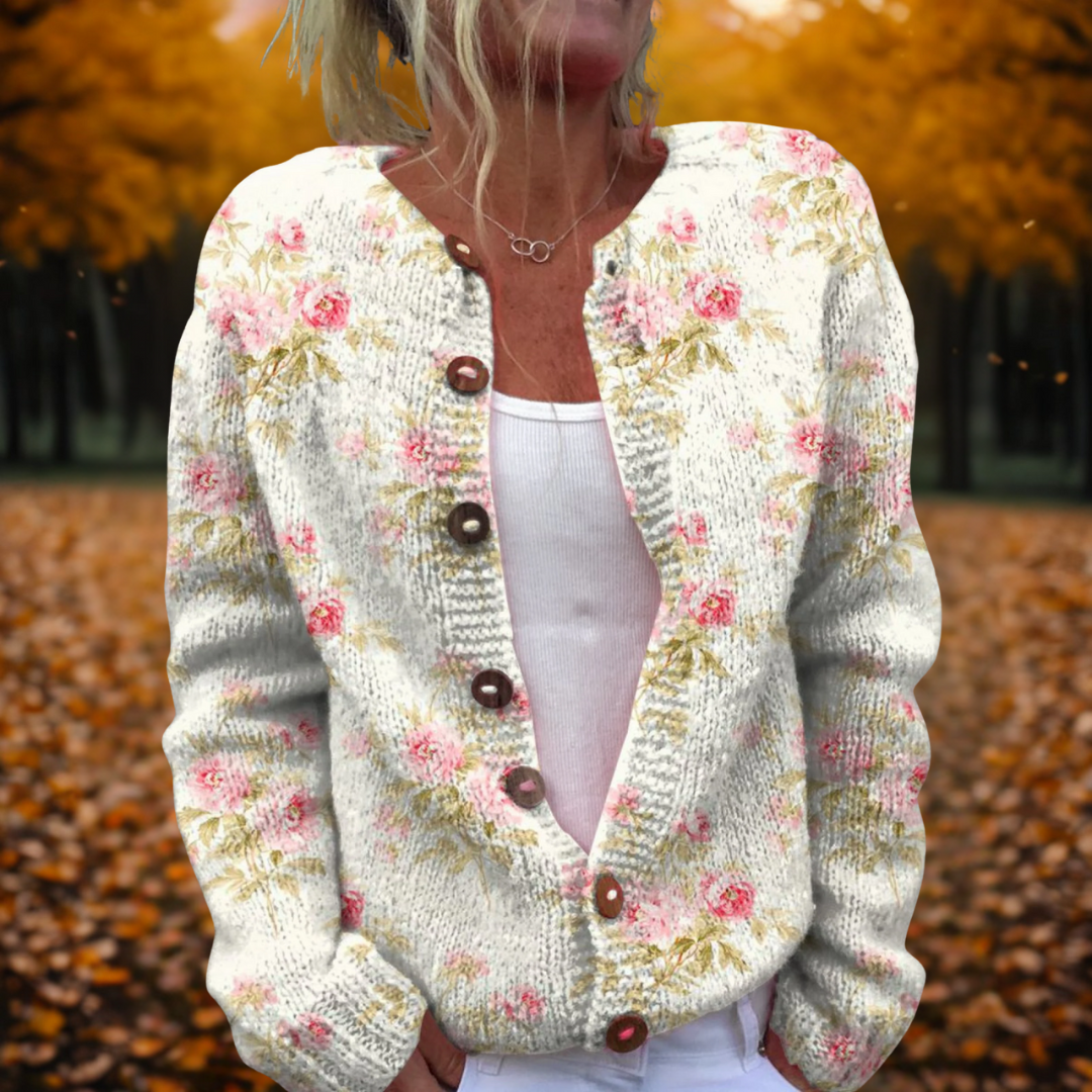 Cardigan Art Floral Jessie
