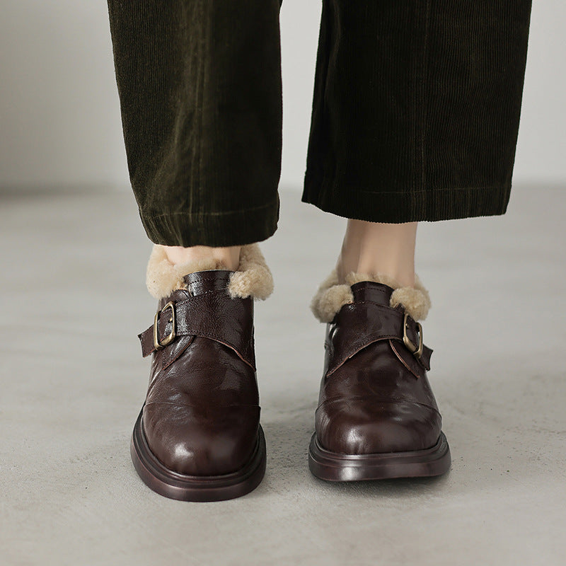Ellesmere Shearling Leather Oxford Heels
