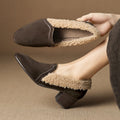 Caldena Shearling Leather Heels