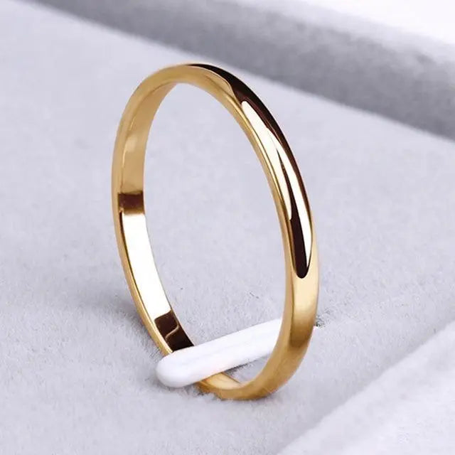 Bague simple en or et en argent
