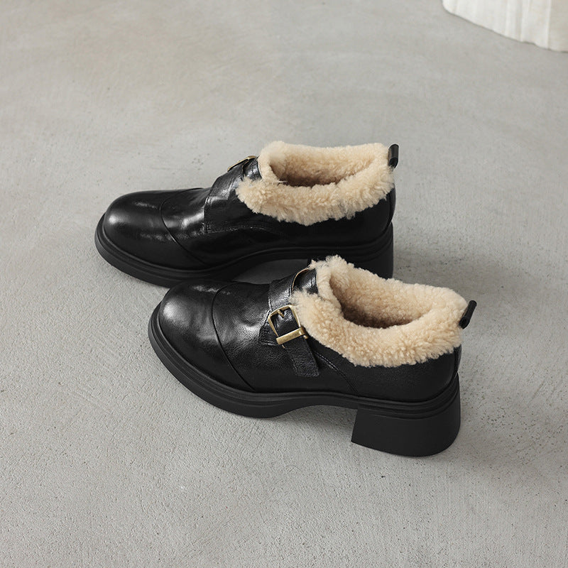 Ellesmere Shearling Leather Oxford Heels
