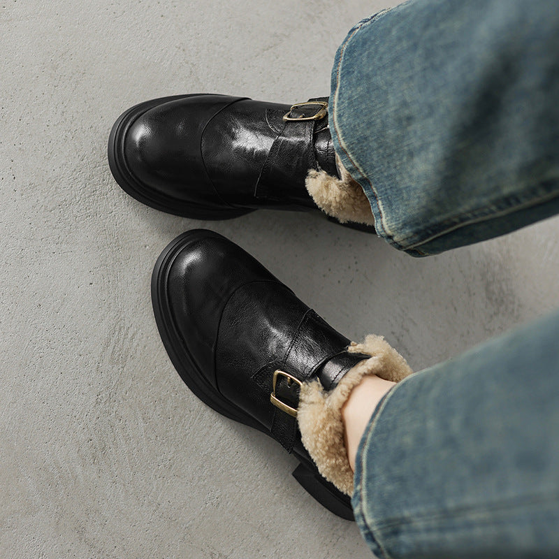 Ellesmere Shearling Leather Oxford Heels