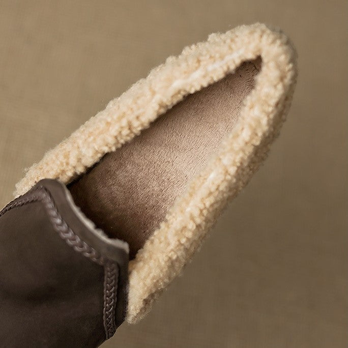 Caldena Shearling Leather Heels