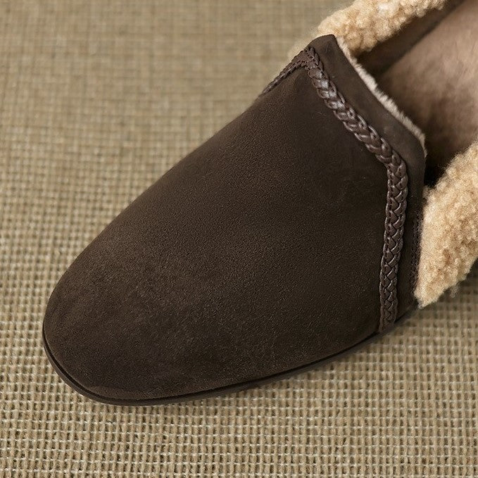 Caldena Shearling Leather Heels