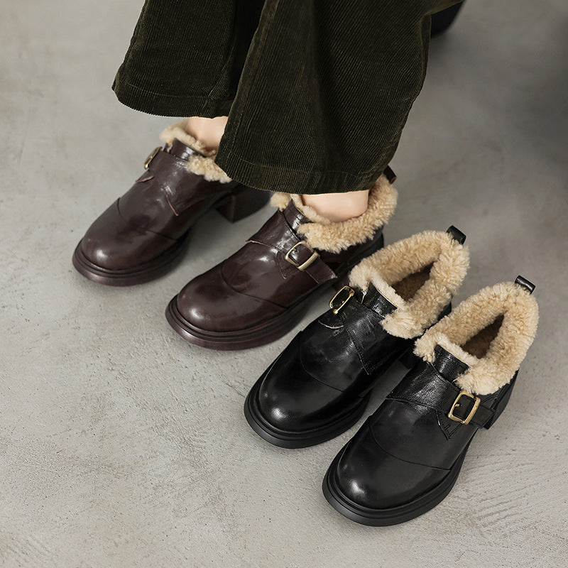 Ellesmere Shearling Leather Oxford Heels