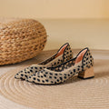 Elyss Knit Block-Heel Pump