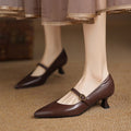 Eloria Leather Kitten Heels