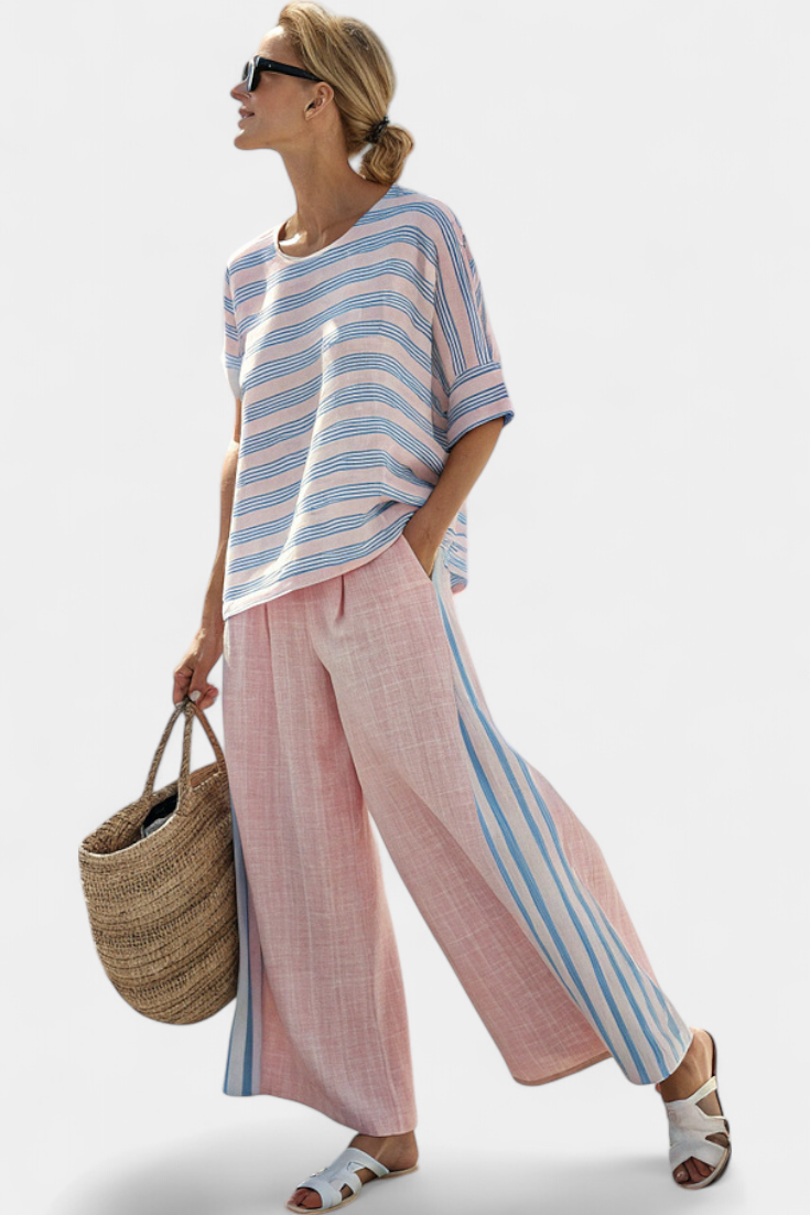 Flaminia - elegant blue and soft trousers