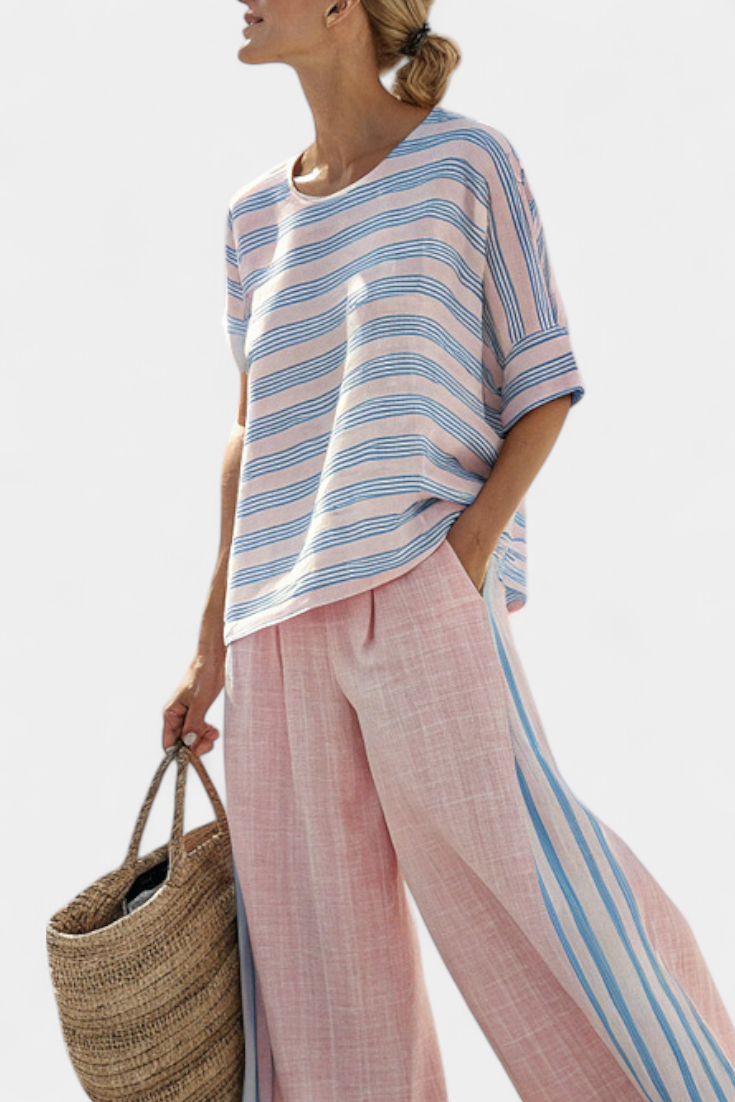 Flaminia - elegant blue and soft trousers