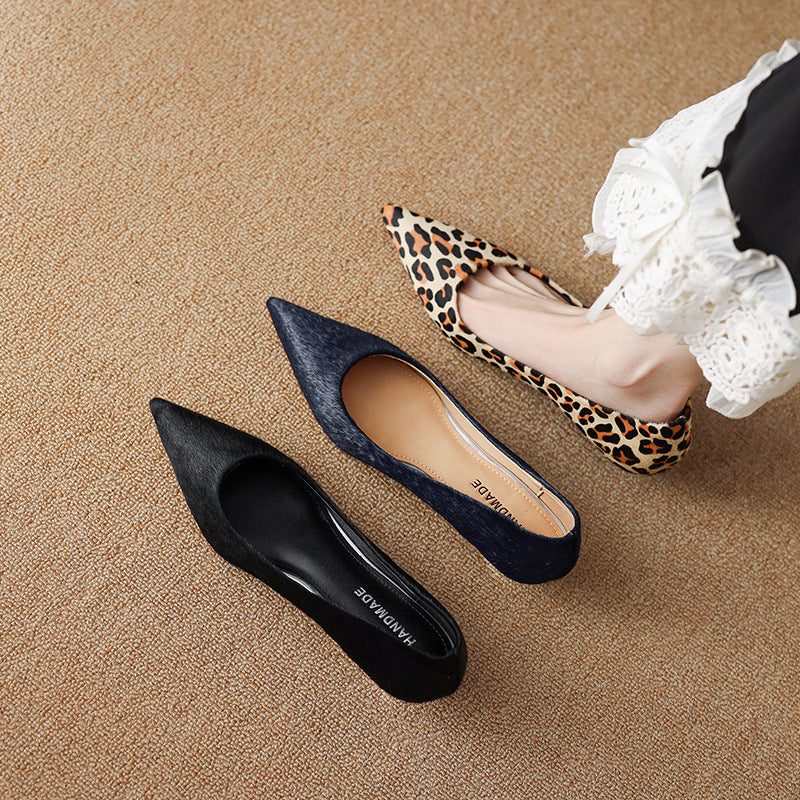 Marcele Haircalf Low-Heel Wedges