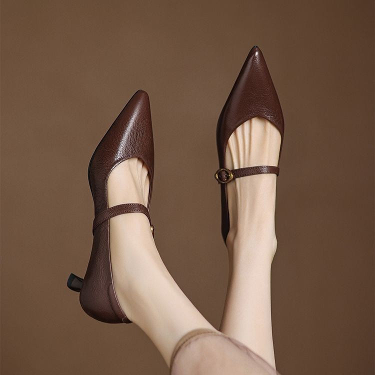 Eloria Leather Kitten Heels