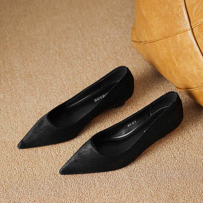 Marcele Haircalf Low-Heel Wedges