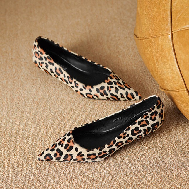 Marcele Haircalf Low-Heel Wedges