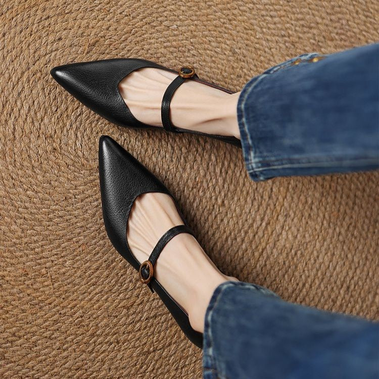 Eloria Leather Kitten Heels