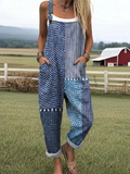 Florentina | Blue Patchwork Jumpsuit