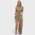 Long Dress with Roll Neck