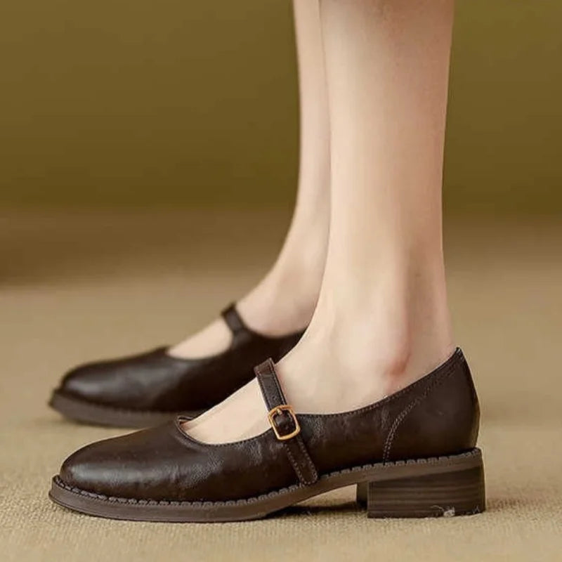Rachel | Chaussures Mary Janes Classiques Confortables en Cuir