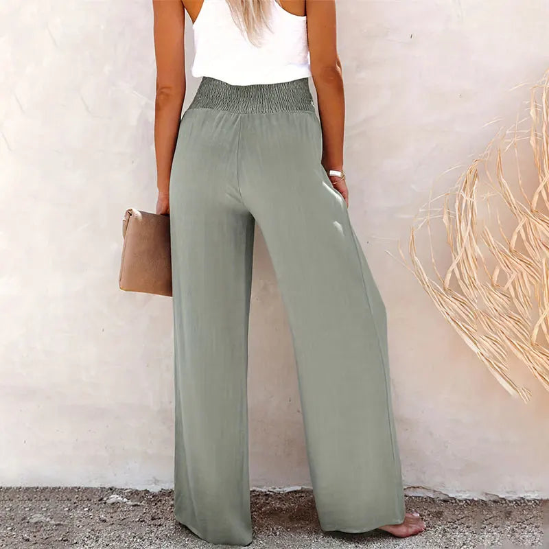 GRACE | Wide Leg Cotton Women’s Trousers