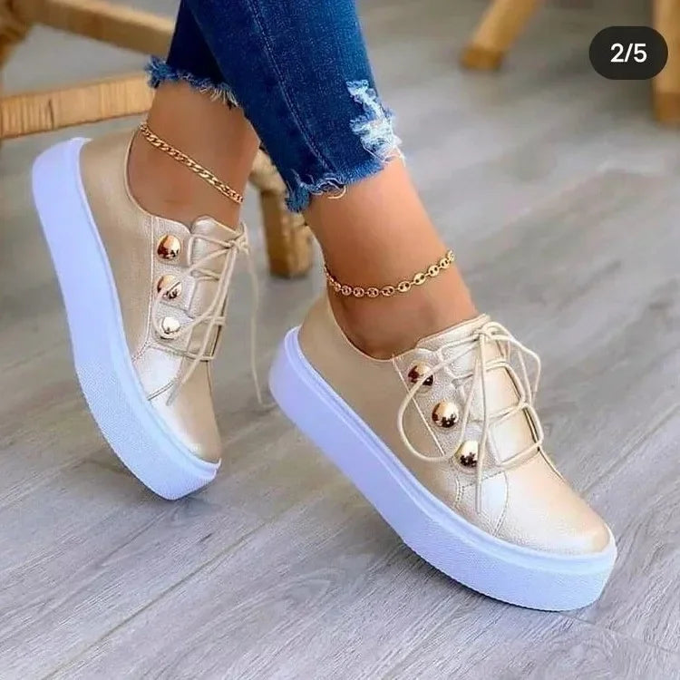 Serena | Orthopedic Round Toe Platform Sneakers™