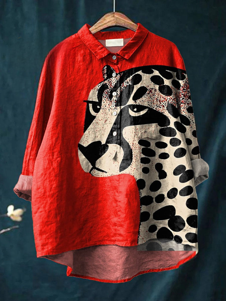 Nala | Chemise à imprimé léopard audacieux
