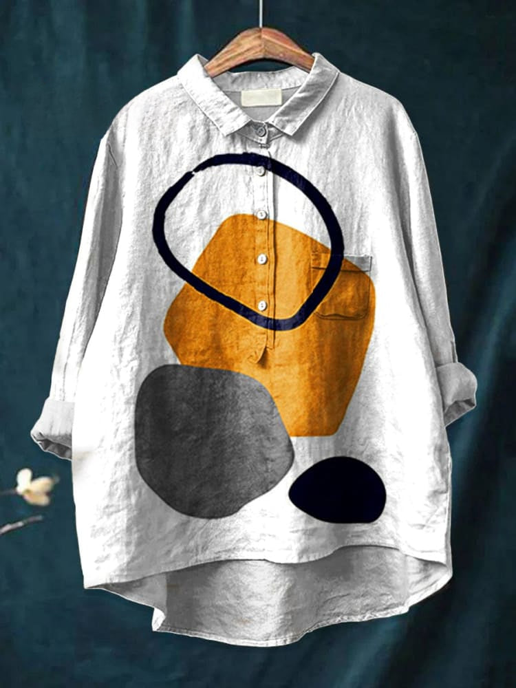 Chemise à motif abstrait géométrique Sienna