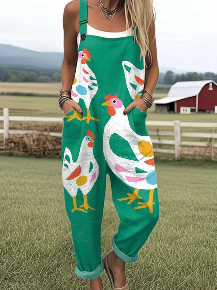Cluckin’ Whimsical  I Jumpsuit