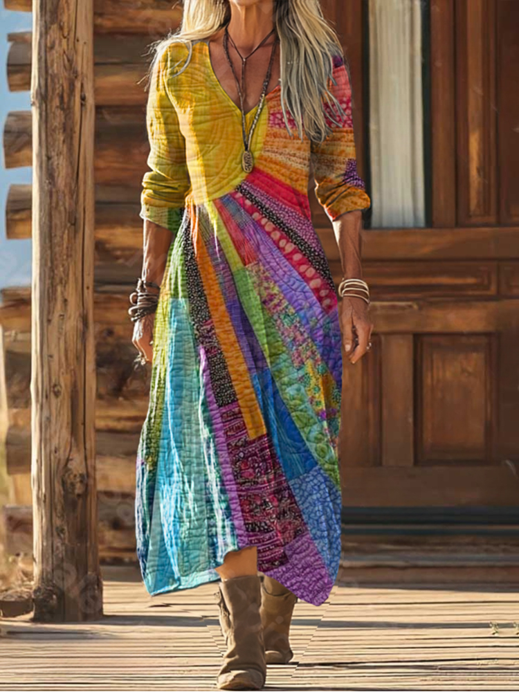 Solana™ | Bohemian Sun Maxi Dress