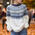 Elin – autumn Sweater with Nordic Shoulder Pattern