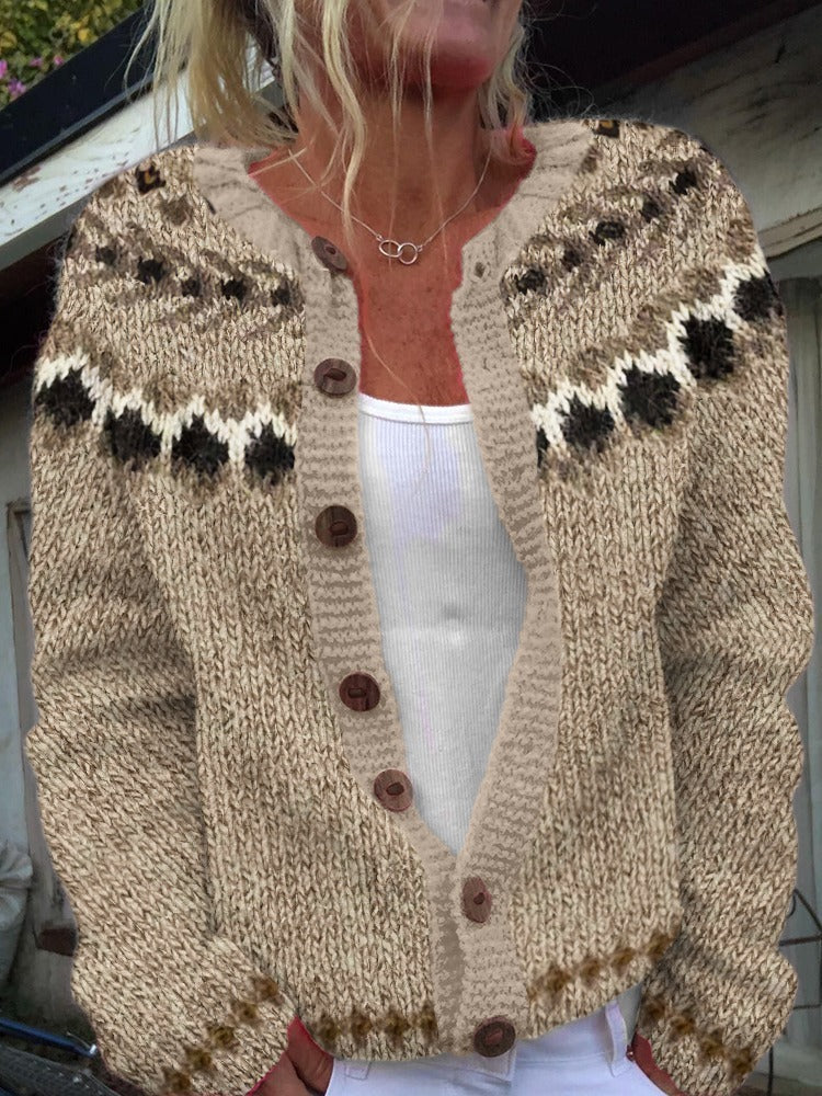 Aubree | Cardigan en laine islandaise vintage