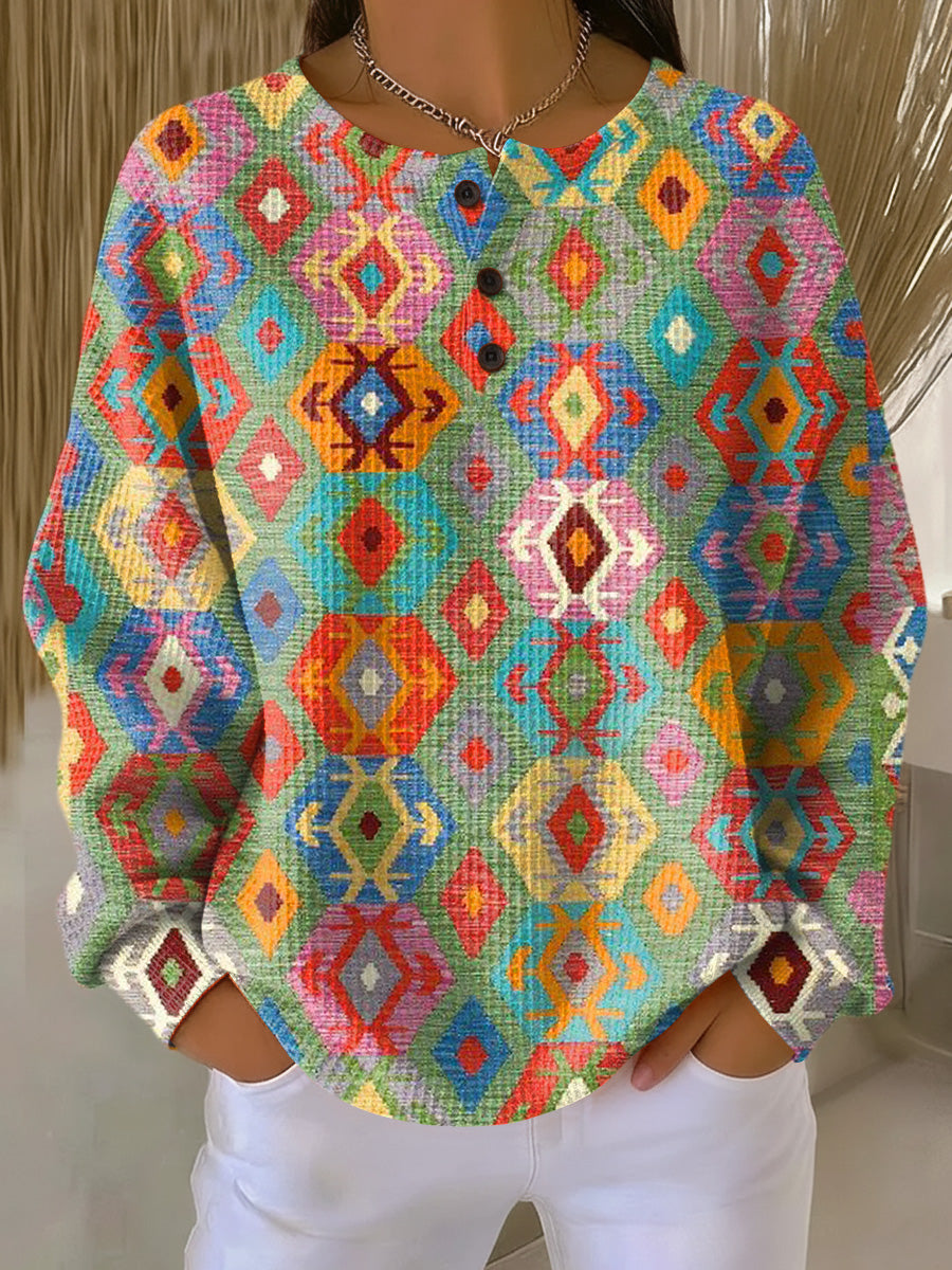 Tilde | Pull avec motif à carreaux coloré