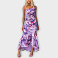 Pia - Maxi Dress with Asymmetrical Ruching