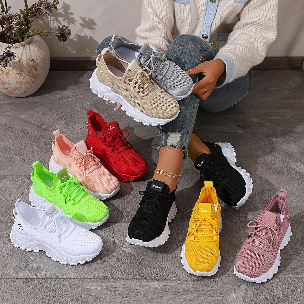 ANNIE™ WOMEN'S BREATHABLE KNIT SNEAKERS