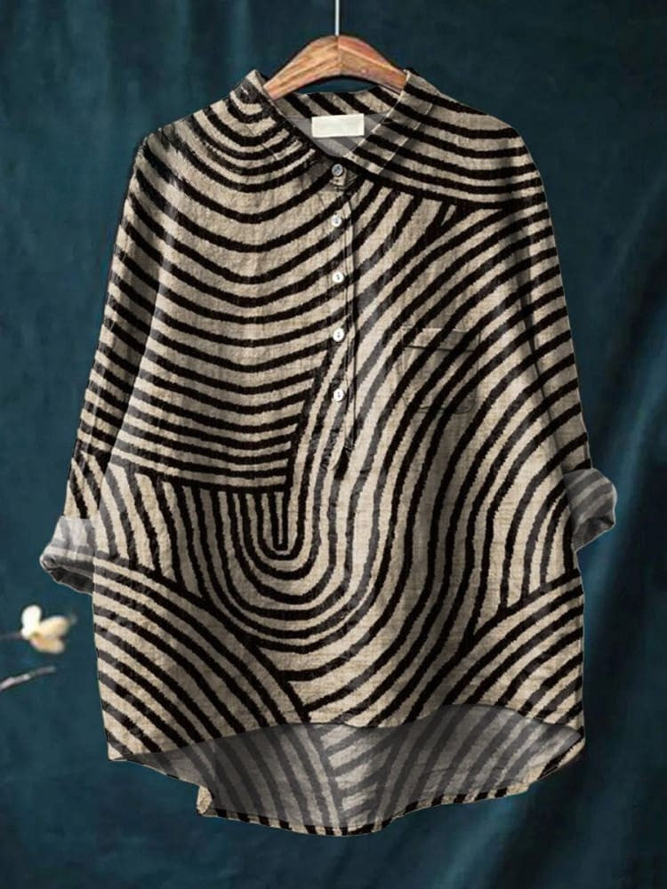 Chemise à rayures abstraites Chloe