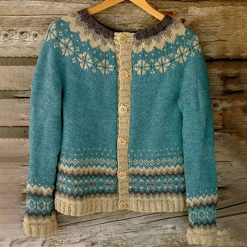 Allaira | Cardigan en laine islandaise vintage